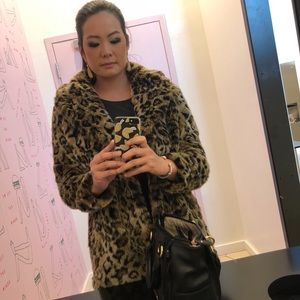 Faux Fur Leopard Coat - H&M